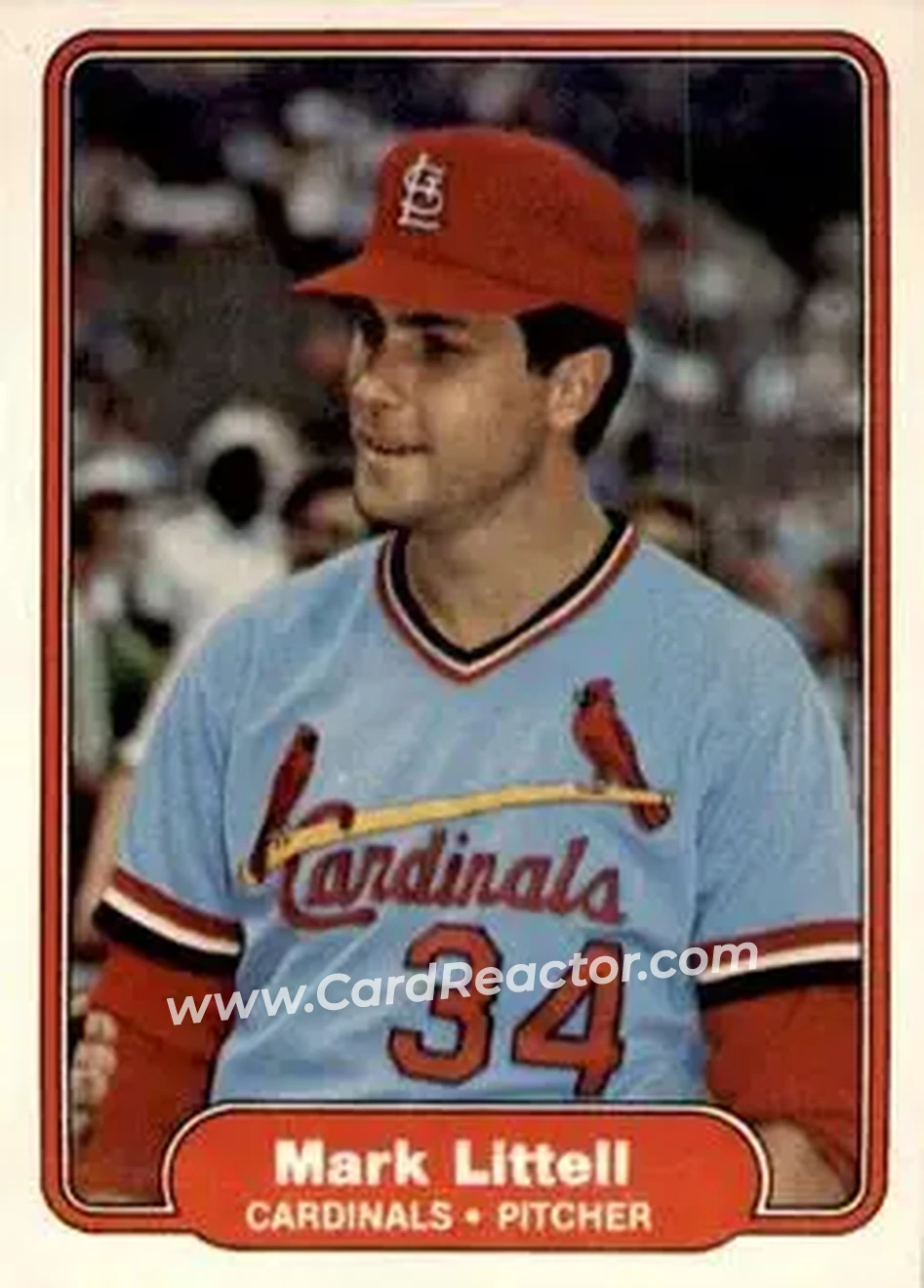 1982 Fleer #120 - Mark Littell - St. Louis Cardinals - Front 1982 Fleer #120 - Mark Littell - St. Louis Cardinals - Front
