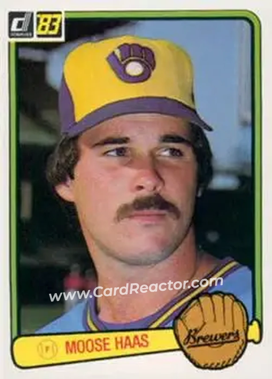 1983 Donruss #204 - Moose Haas - Milwaukee Brewers - Front