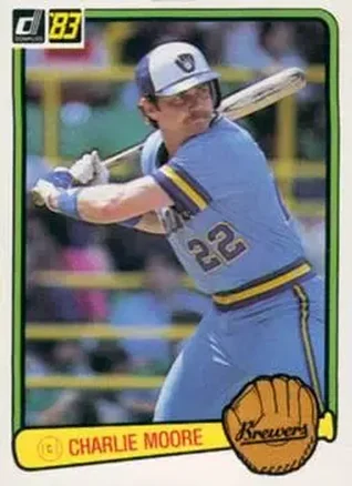 1983 Donruss #206 - Charlie Moore - Milwaukee Brewers