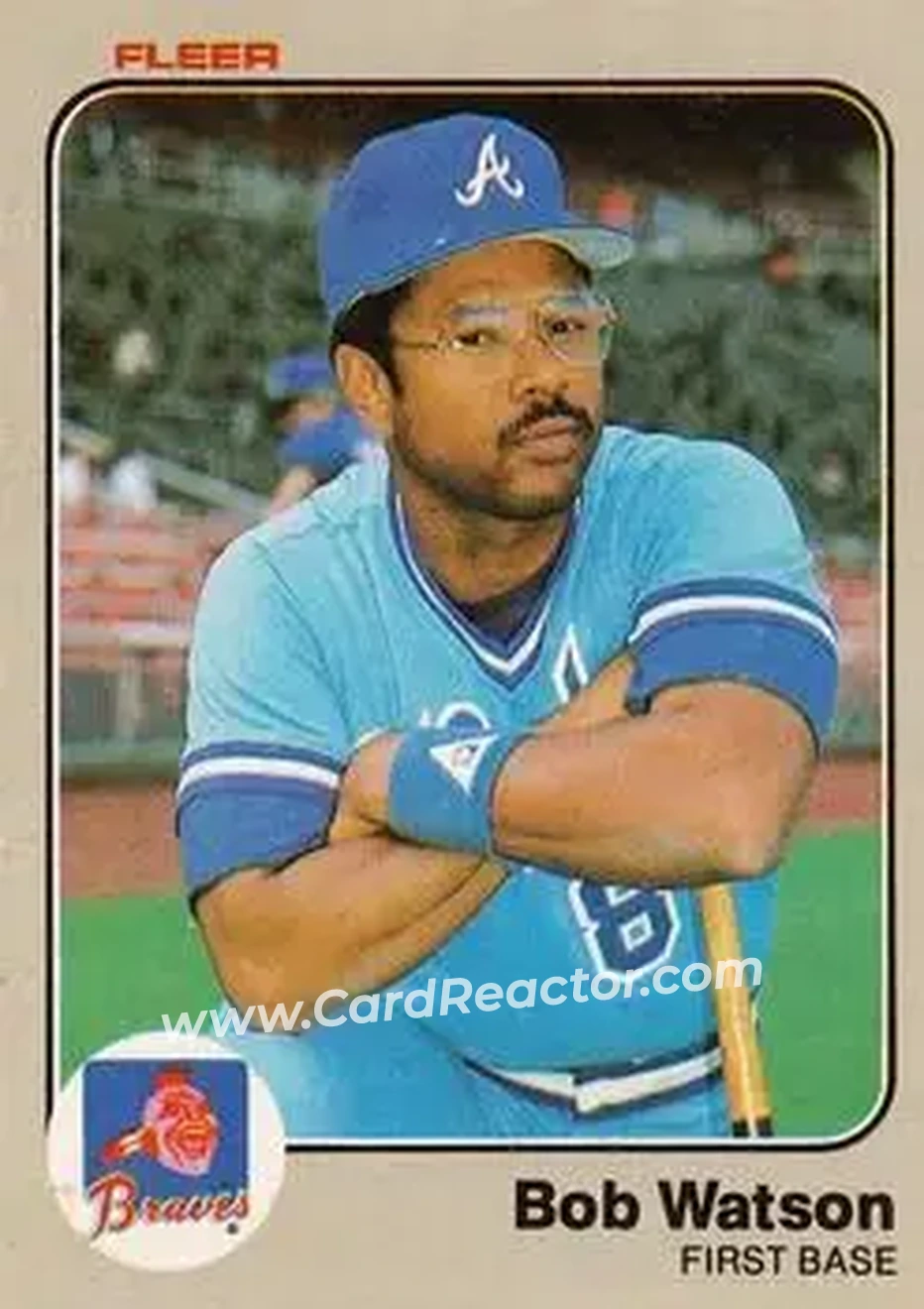 1983 Fleer #151 - Bob Watson - Atlanta Braves - Front