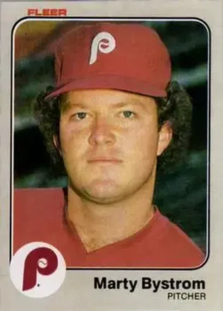 1983 Fleer #154 - Marty Bystrom - Philadelphia Phillies 1983 Fleer #154 - Marty Bystrom - Philadelphia Phillies