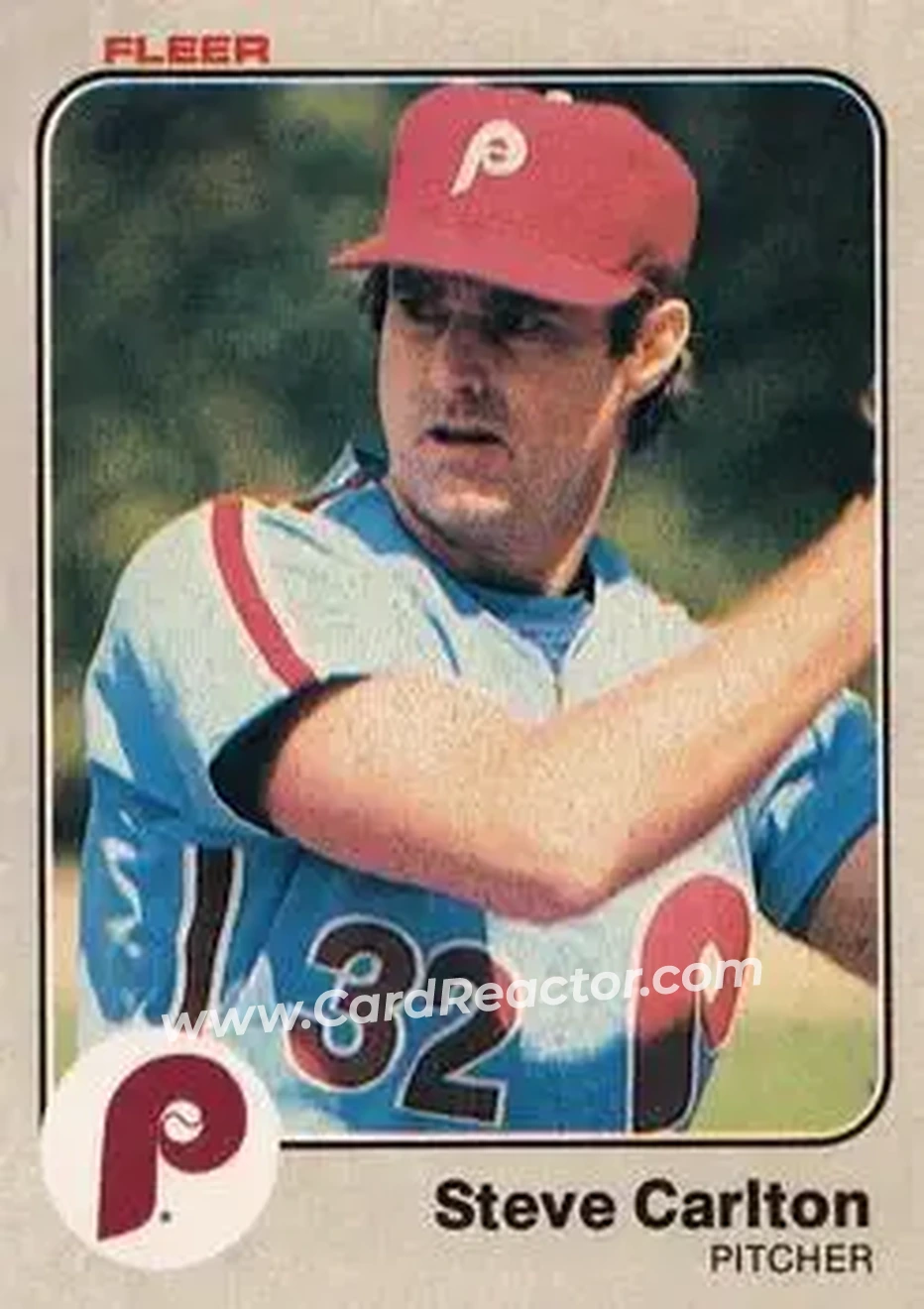 1983 Fleer #155 - Steve Carlton - Philadelphia Phillies - Front