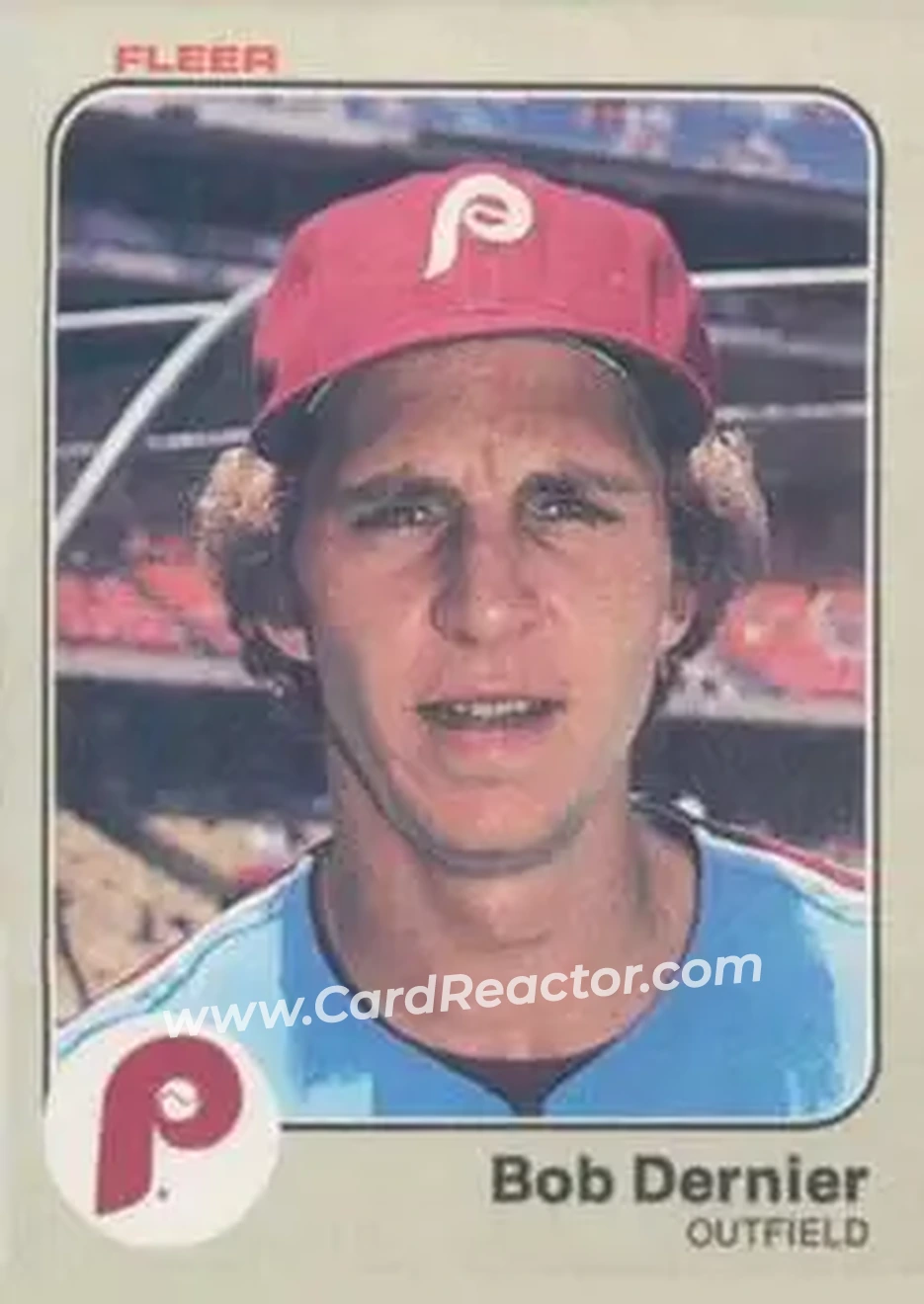 1983 Fleer #159 - Bob Dernier - Philadelphia Phillies - Front