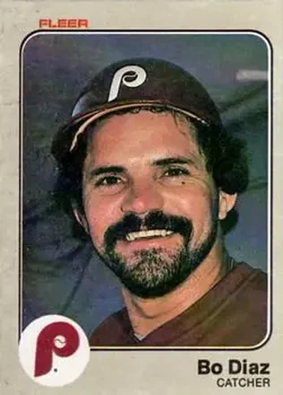 1983 Fleer #160 - Bo Diaz - Philadelphia Phillies