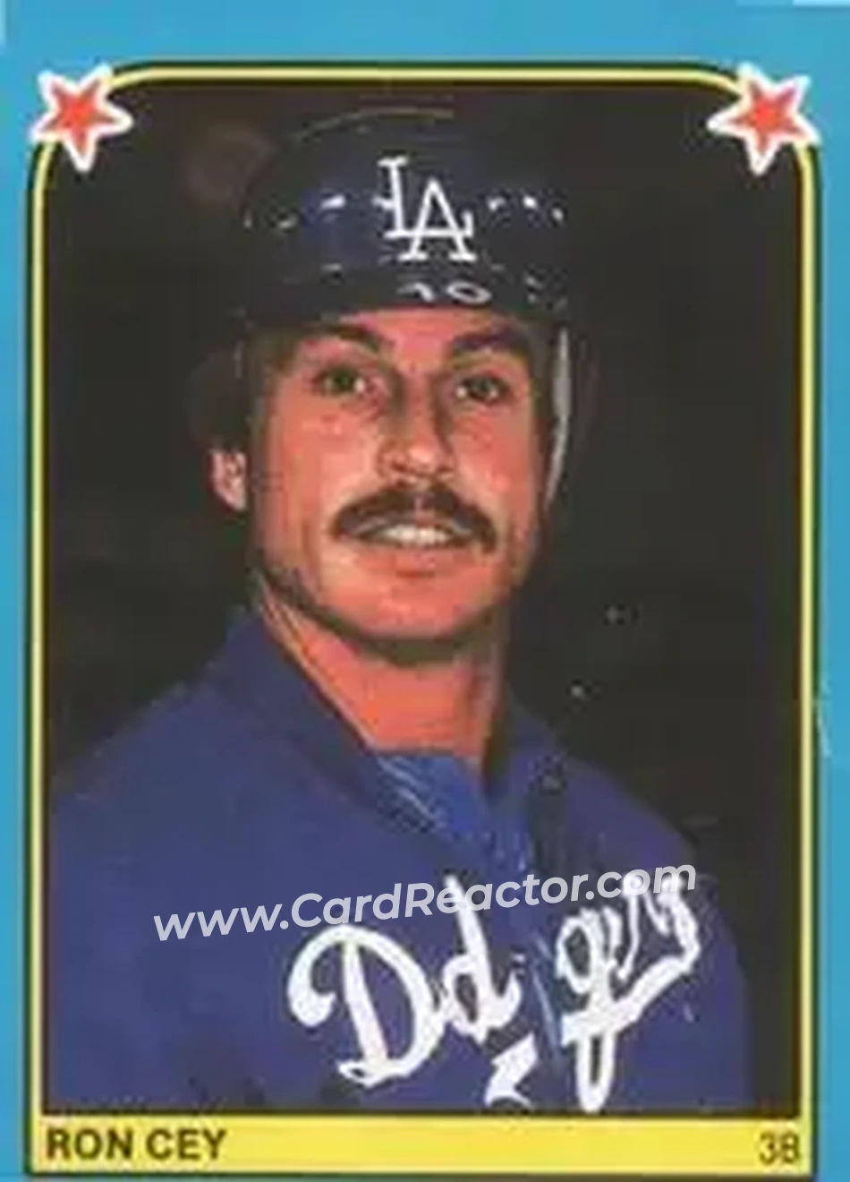1983 Fleer Star Stickers #122 - Ron Cey - Los Angeles Dodgers - Front
