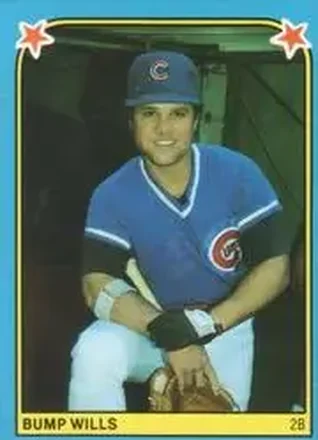 1983 Fleer Star Stickers #124 - Bump Wills - Chicago Cubs 1983 Fleer Star Stickers #124 - Bump Wills - Chicago Cubs