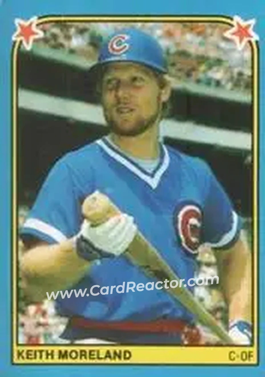 1983 Fleer Star Stickers #125 - Keith Moreland - Chicago Cubs - Front