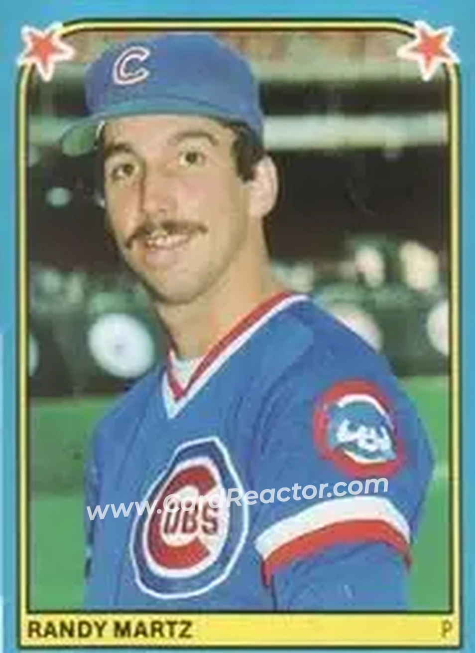 1983 Fleer Star Stickers #129 - Randy Martz - Chicago Cubs
