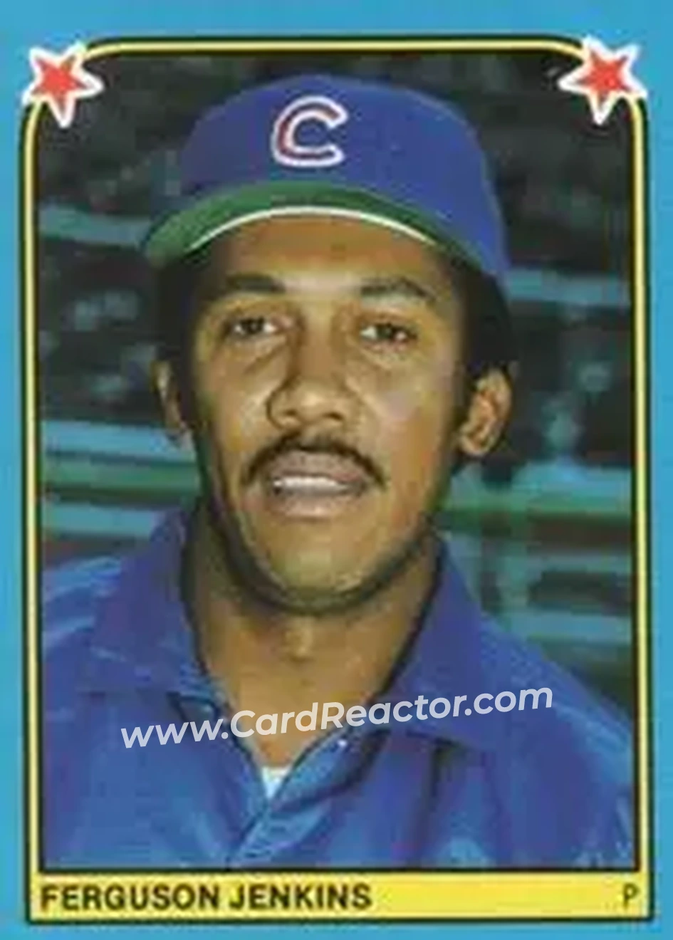 1983 Fleer Star Stickers #130 - Ferguson Jenkins - Chicago Cubs - Front