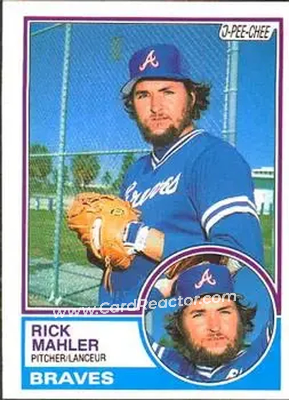 1983 O-Pee-Chee #76 - Rick Mahler - Atlanta Braves - Front