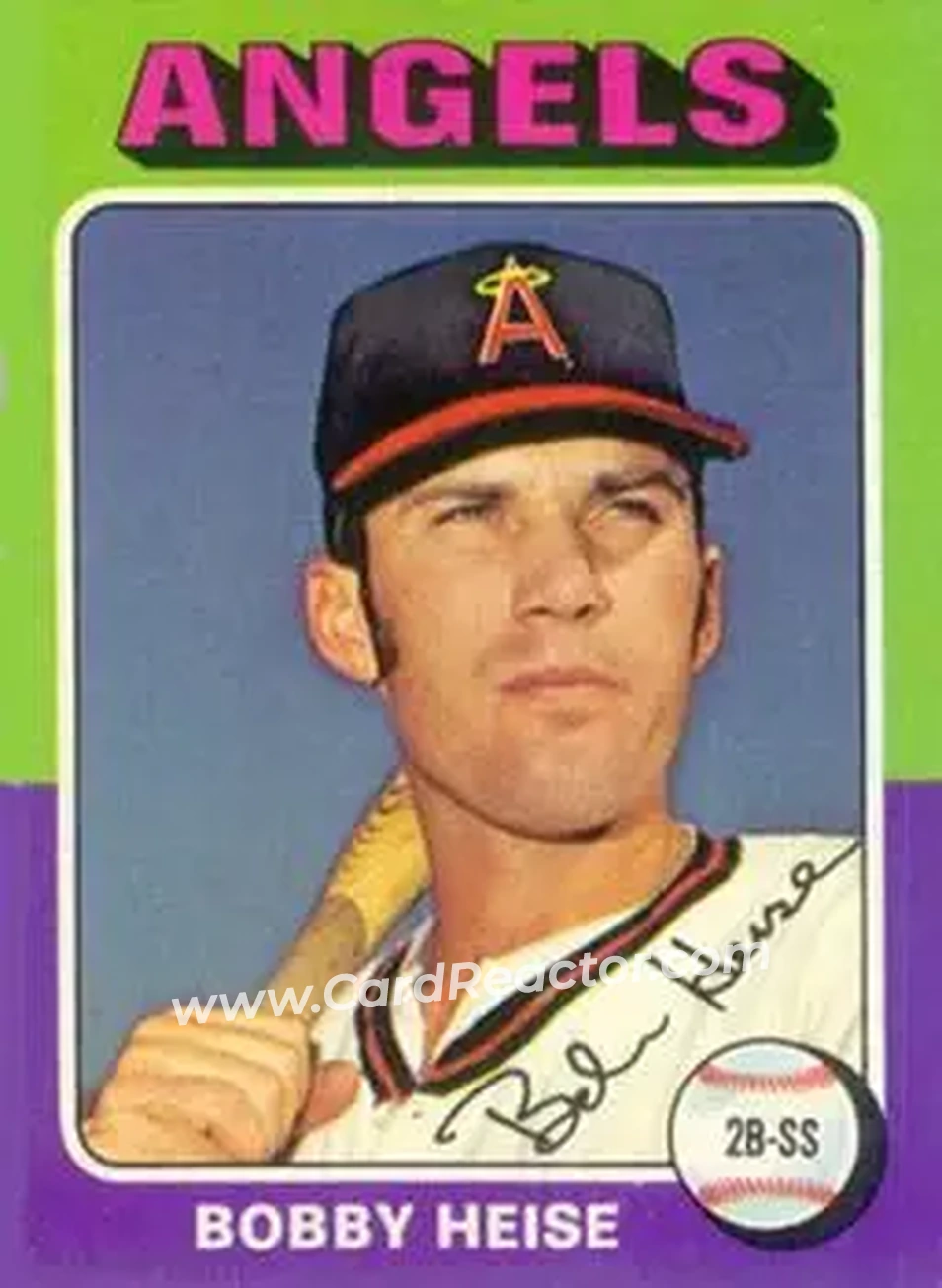 1975 Topps #441 - Bob Heise - California Angels - Front 1975 Topps #441 - Bob Heise - California Angels - Front