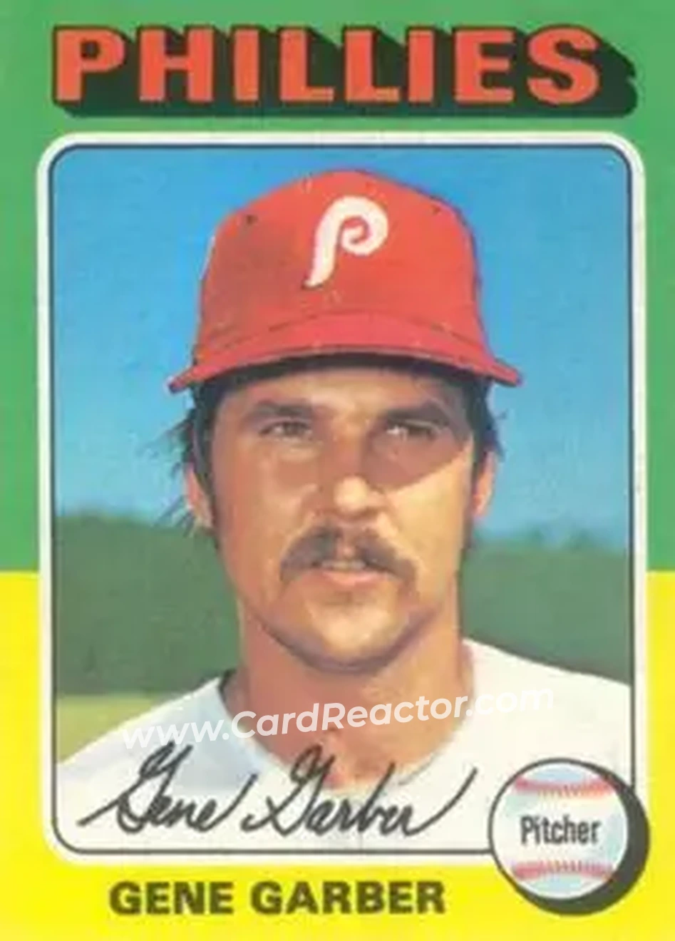 1975 Topps #444 - Gene Garber - Philadelphia Phillies - Front 1975 Topps #444 - Gene Garber - Philadelphia Phillies - Front