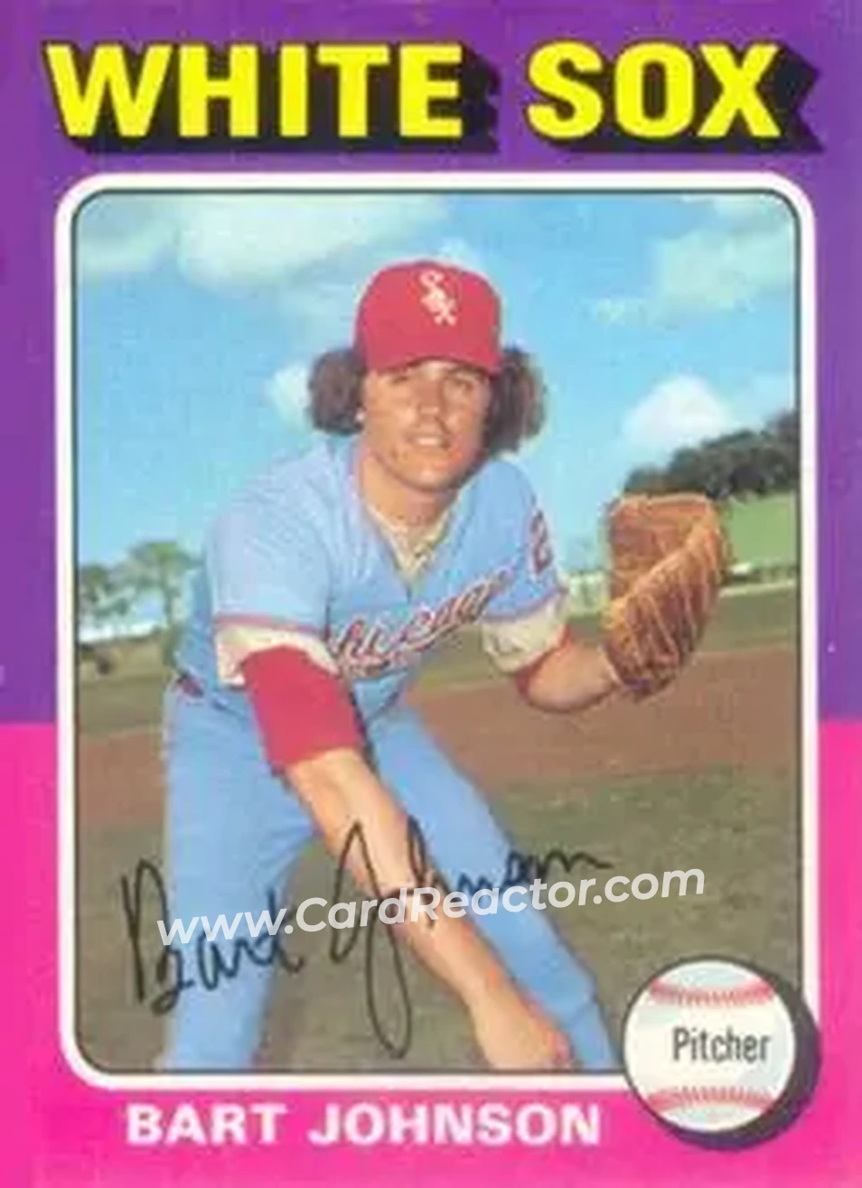 1975 Topps #446 - Bart Johnson - Chicago White Sox - Front