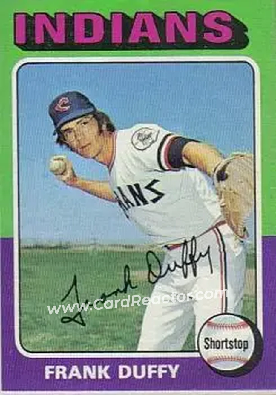 1975 Topps #448 - Frank Duffy - Cleveland Indians - Front