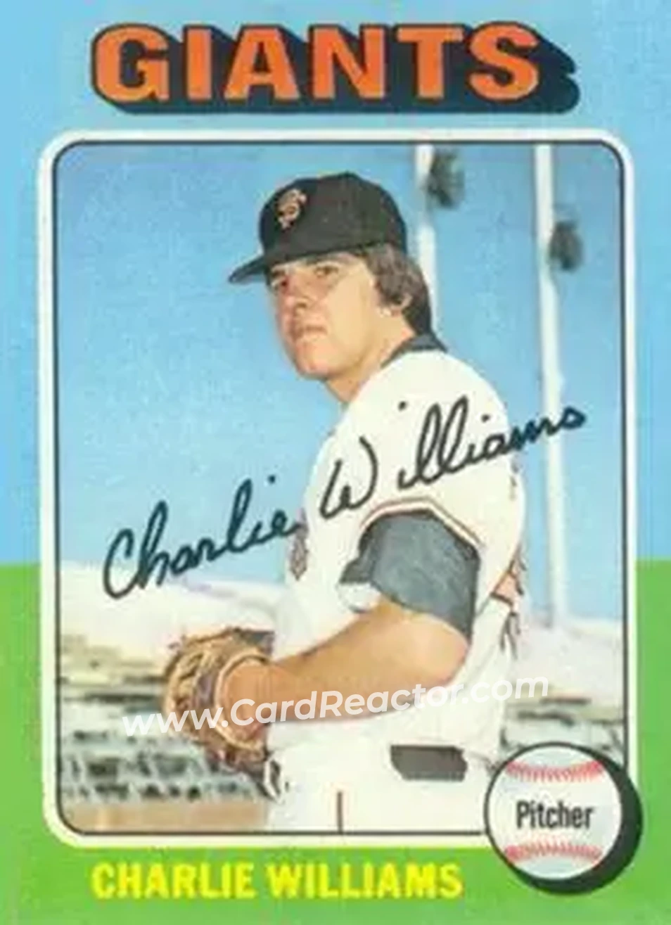 1975 Topps #449 - Charlie Williams - San Francisco Giants - Front