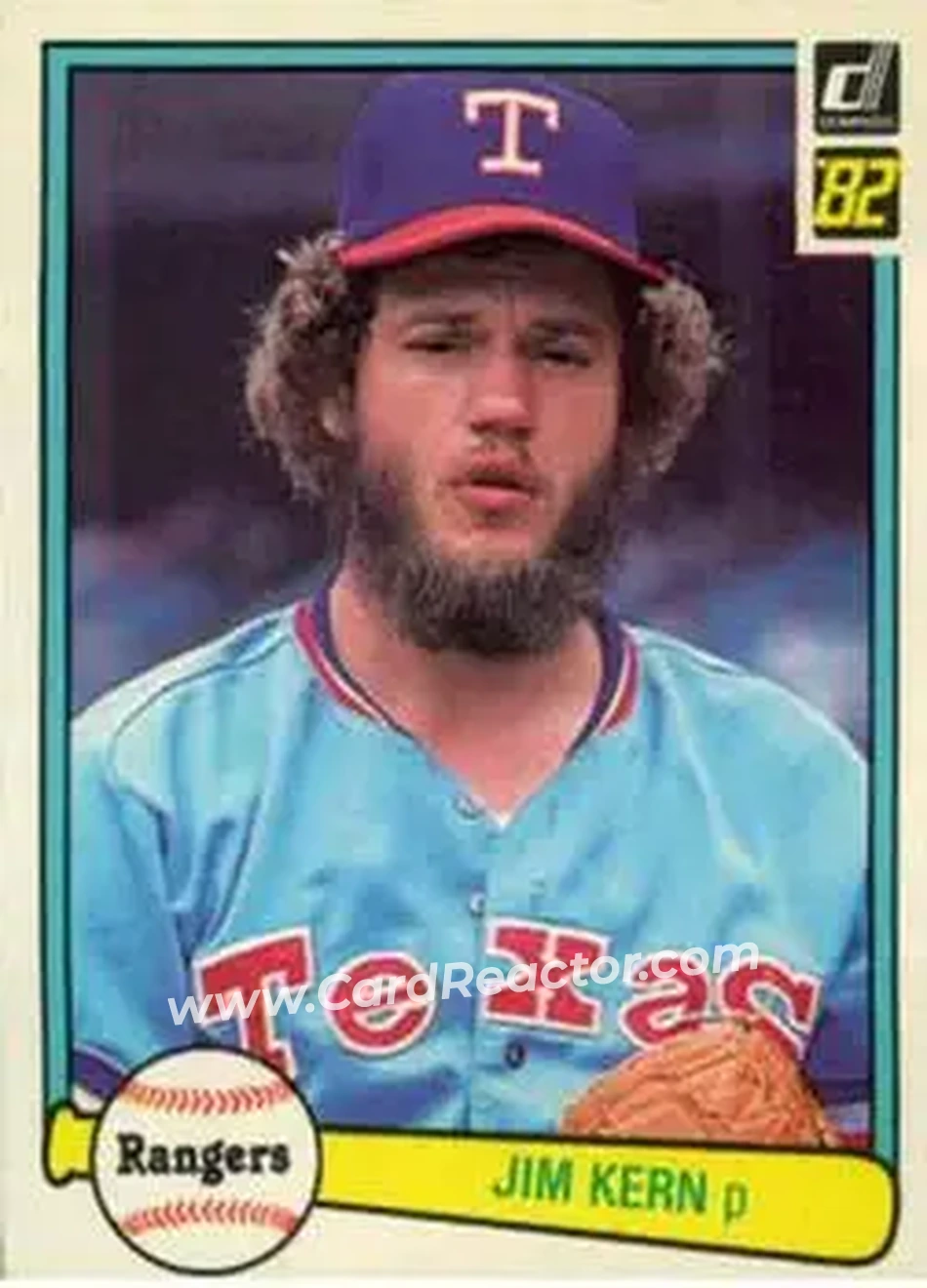 1982 Donruss #89 - Jim Kern - Texas Rangers - Front 1982 Donruss #89 - Jim Kern - Texas Rangers - Front