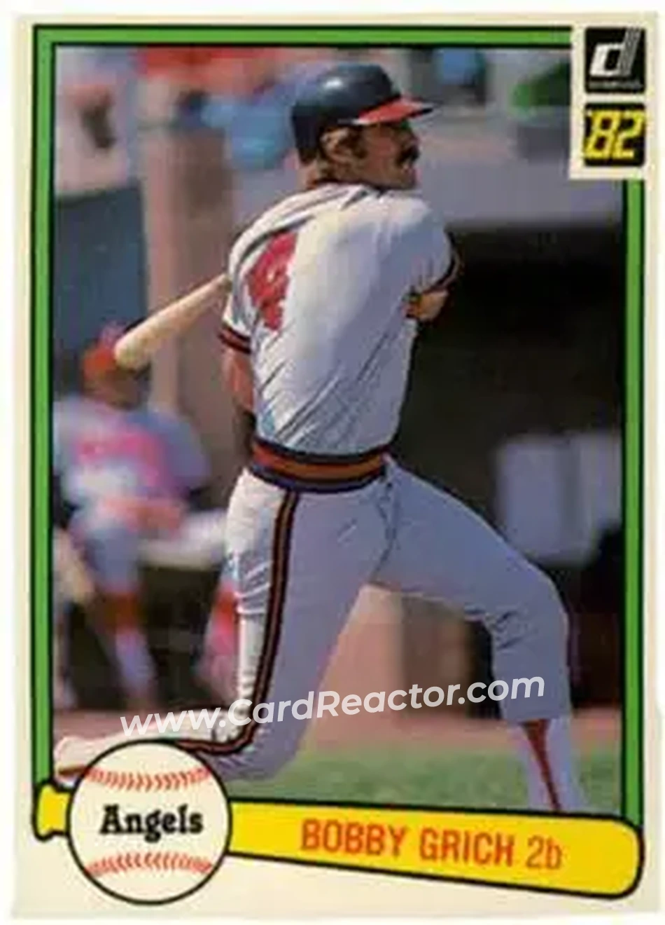 1982 Donruss #90 - Bob Grich - California Angels - Front