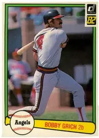 1982 Donruss #90 - Bob Grich - California Angels