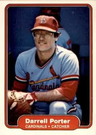 1982 Fleer #124 - Darrell Porter - St. Louis Cardinals