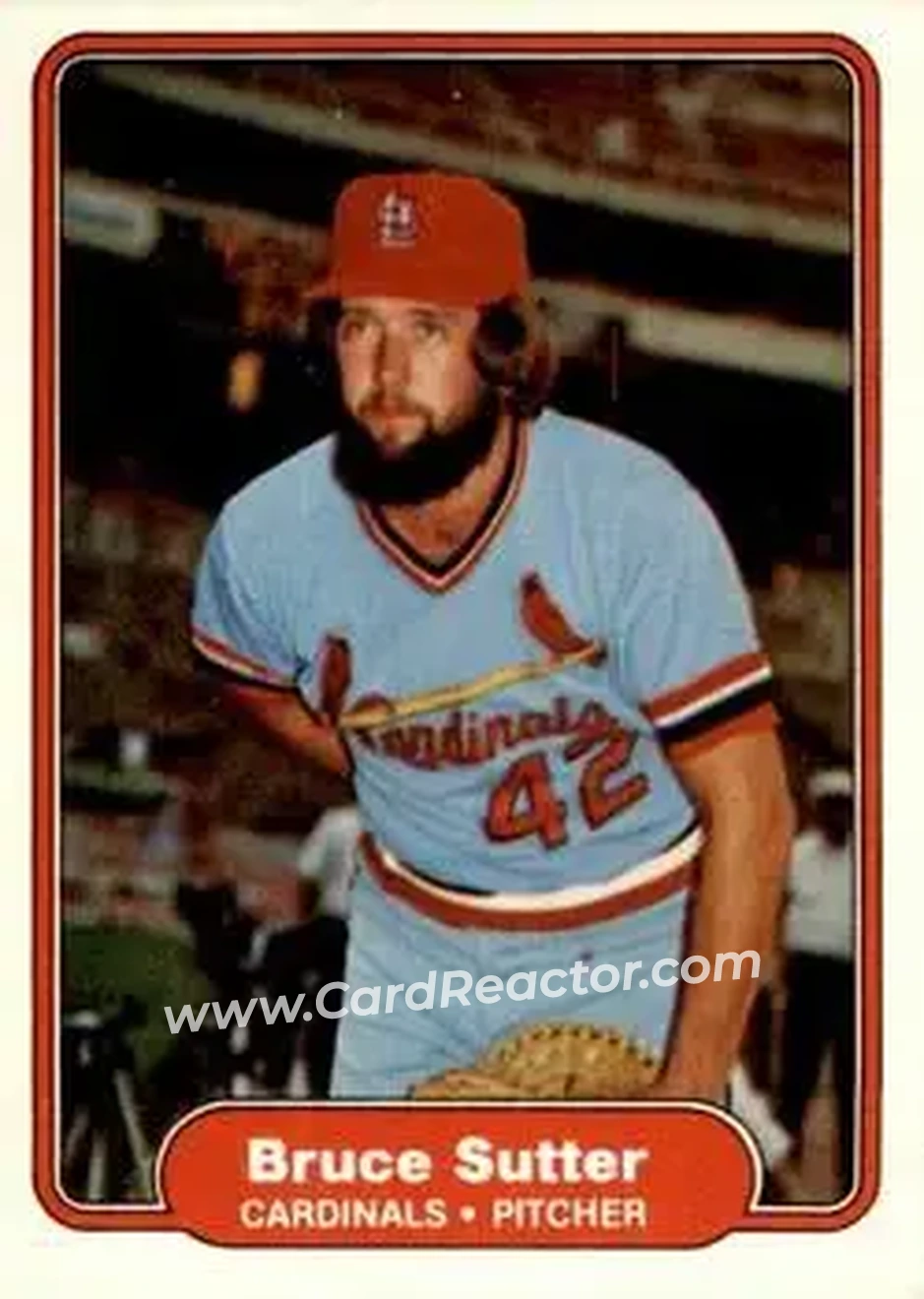 1982 Fleer #129 - Bruce Sutter - St. Louis Cardinals - Front
