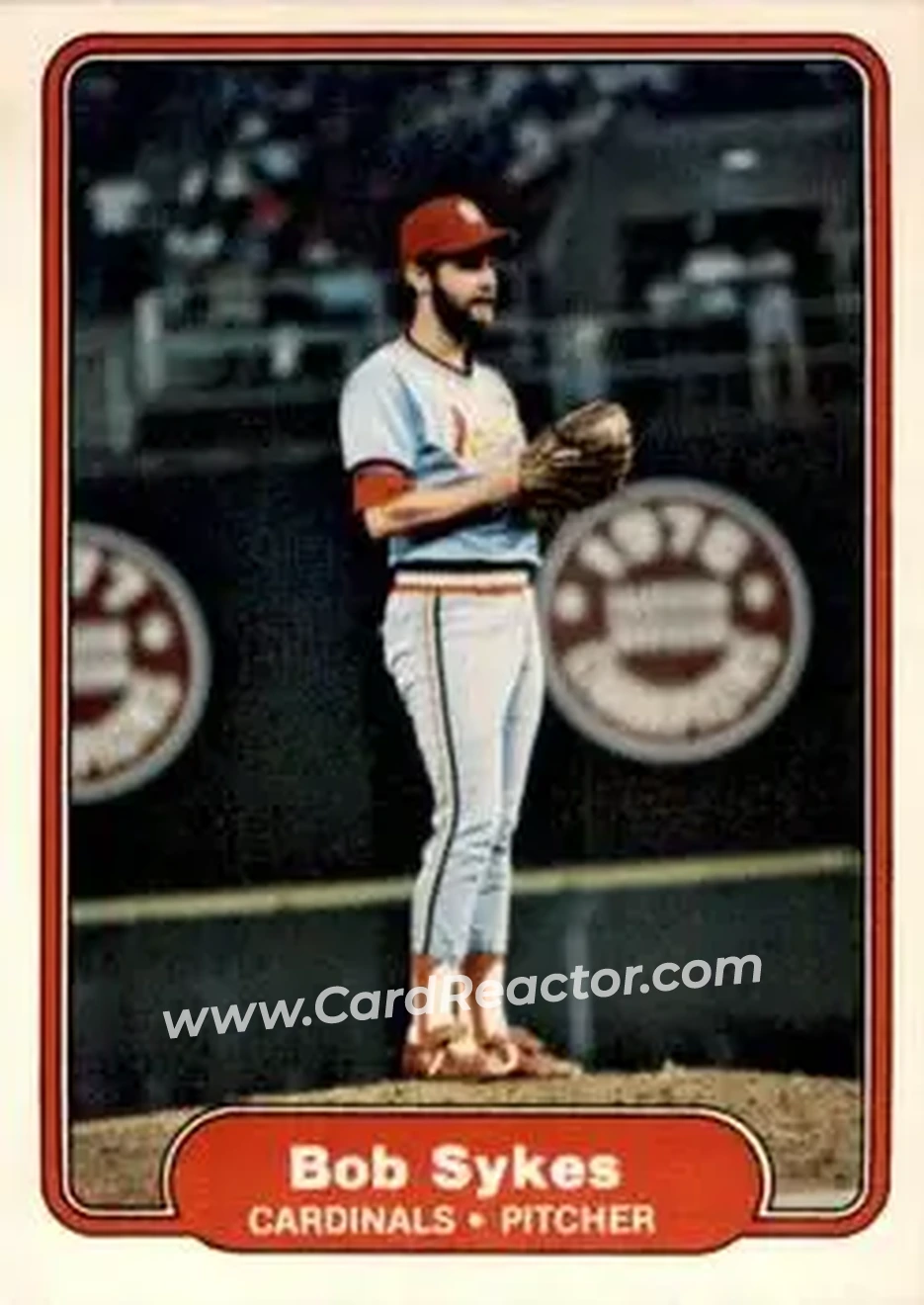 1982 Fleer #130 - Bob Sykes - St. Louis Cardinals - Front