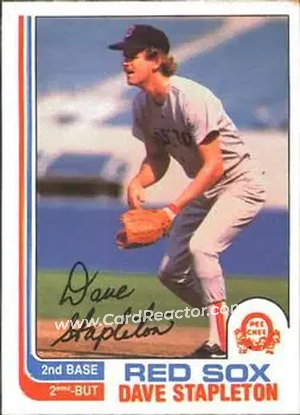 1982 O-Pee-Chee #93 - Dave Stapleton - Boston Red Sox - Front