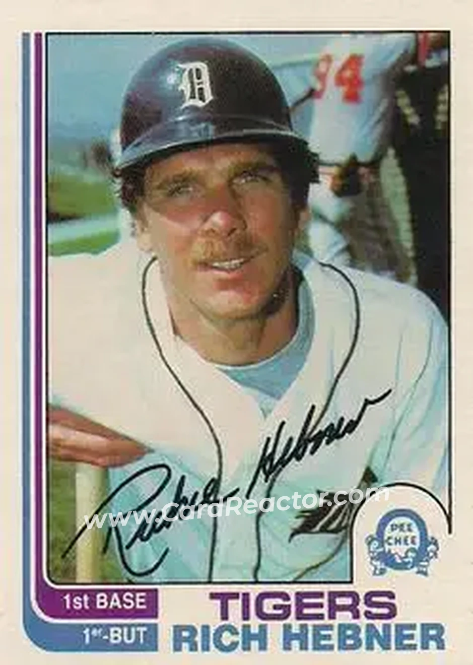 1982 O-Pee-Chee #96 - Rich Hebner - Detroit Tigers - Front