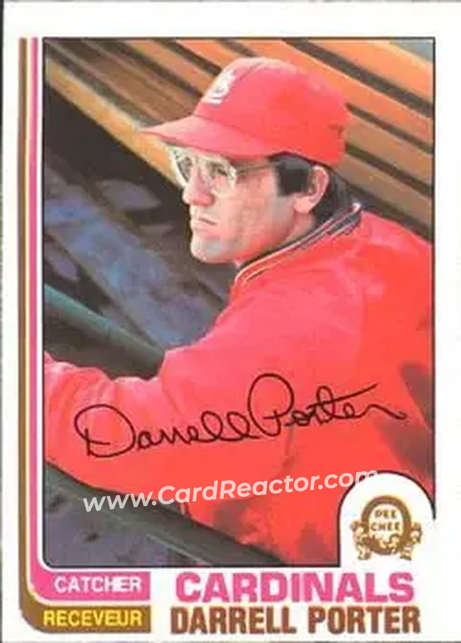 1982 O-Pee-Chee #98 - Darrell Porter - St. Louis Cardinals - Front 1982 O-Pee-Chee #98 - Darrell Porter - St. Louis Cardinals - Front