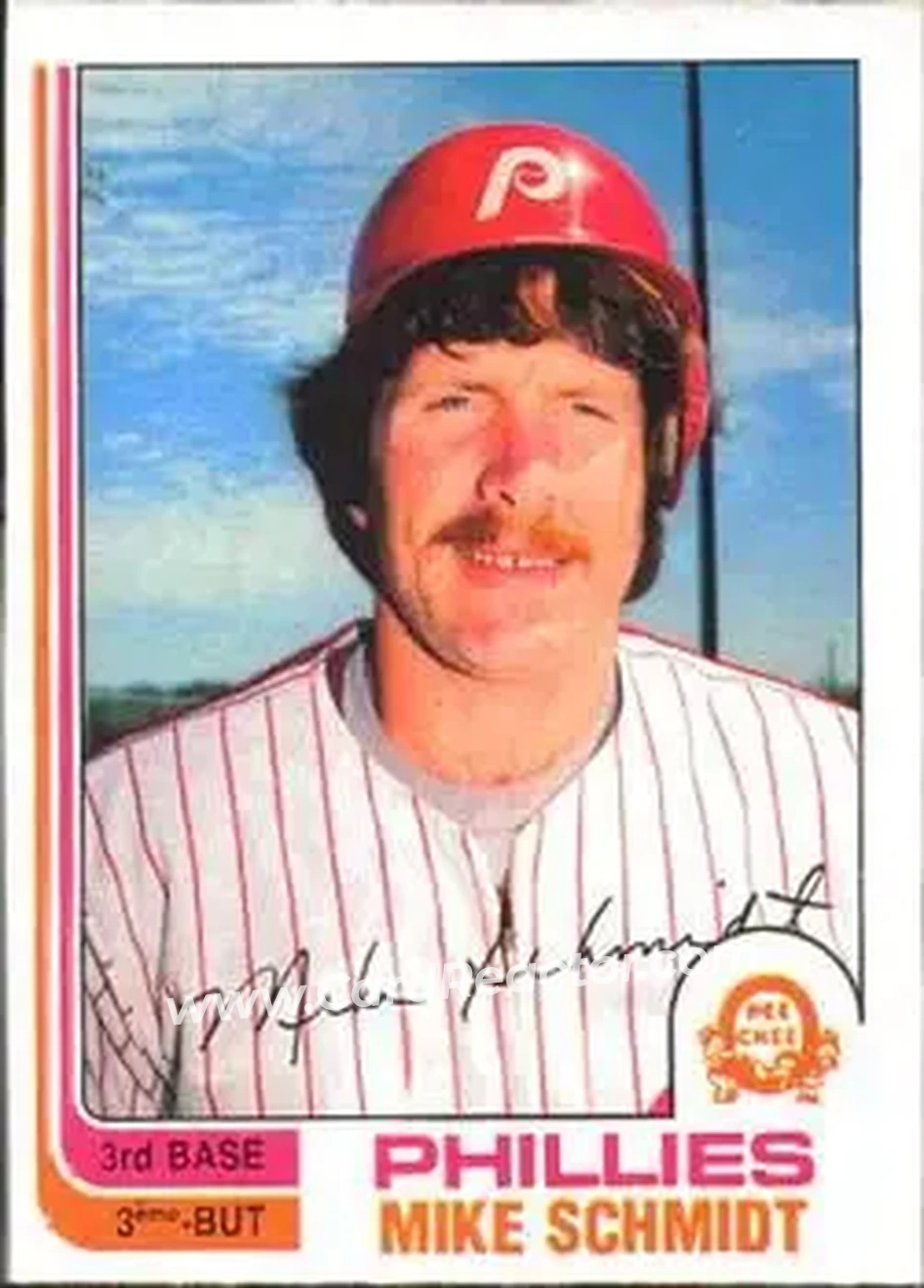 1982 O-Pee-Chee #100 - Mike Schmidt - Philadelphia Phillies - Front 1982 O-Pee-Chee #100 - Mike Schmidt - Philadelphia Phillies - Front
