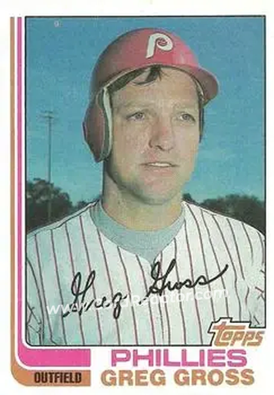 1982 Topps #53 - Greg Gross - Philadelphia Phillies - Front