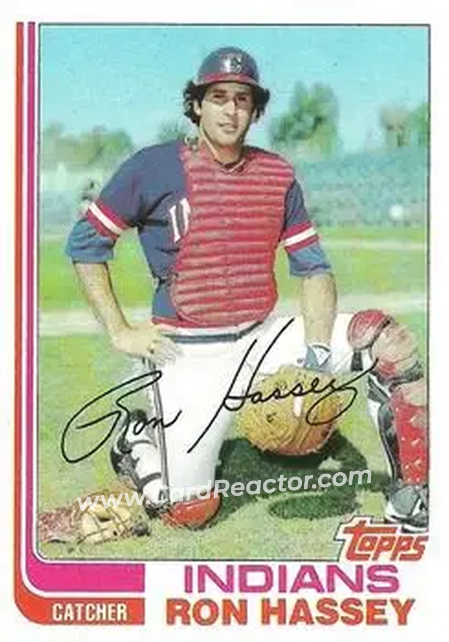 1982 Topps #54 - Ron Hassey - Cleveland Indians - Front