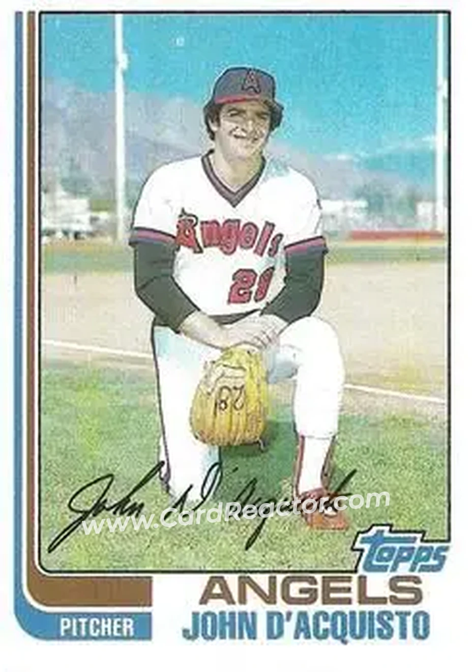 1982 Topps #58 - John D'Acquisto - California Angels - Front