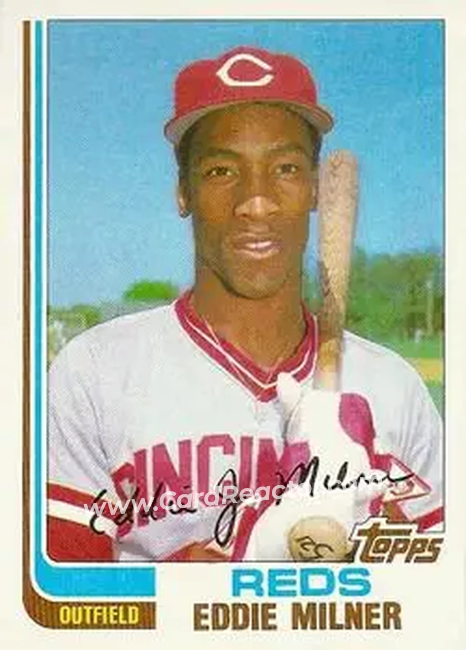 1982 Topps Traded #72T - Eddie Milner - Cincinnati Reds - Front