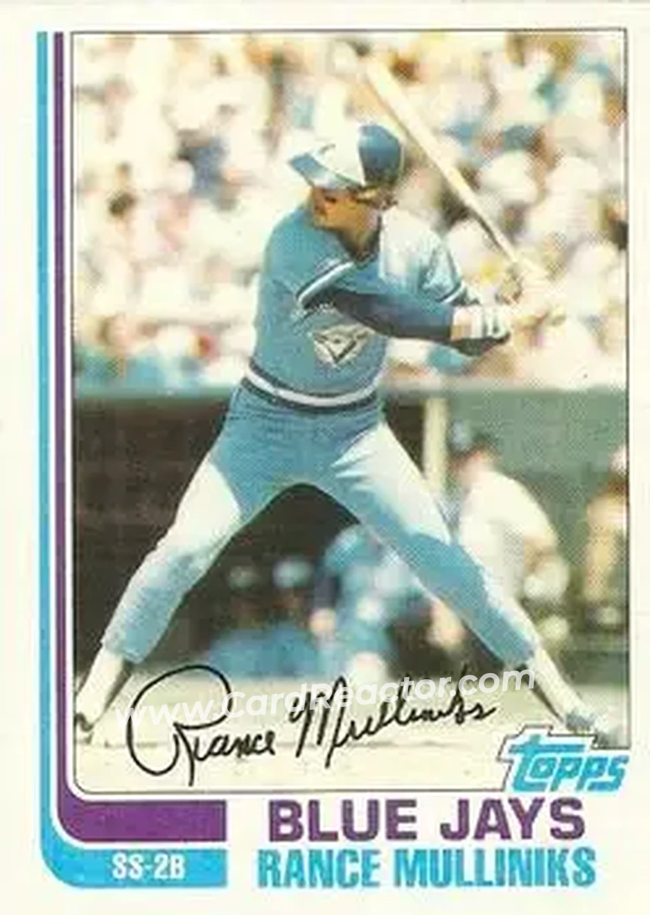 1982 Topps Traded #78T - Rance Mulliniks - Toronto Blue Jays - Front 1982 Topps Traded #78T - Rance Mulliniks - Toronto Blue Jays - Front