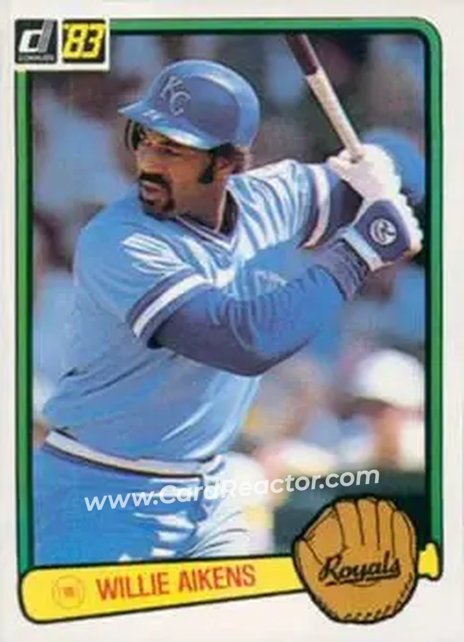 1983 Donruss #212 - Willie Aikens - Kansas City Royals - Front 1983 Donruss #212 - Willie Aikens - Kansas City Royals - Front