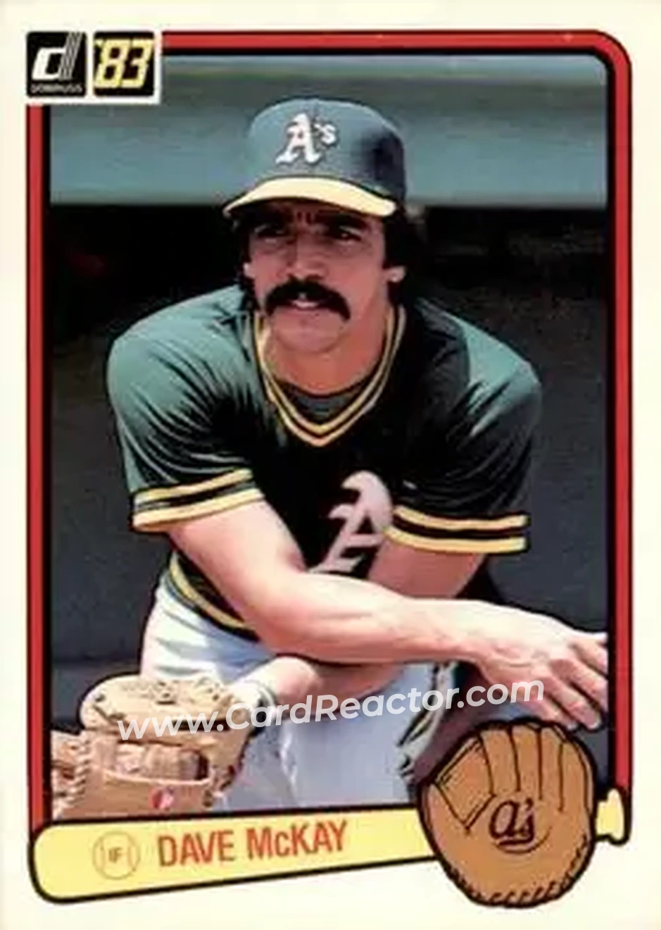 1983 Donruss #213 - Dave McKay - Oakland Athletics - Front 1983 Donruss #213 - Dave McKay - Oakland Athletics - Front