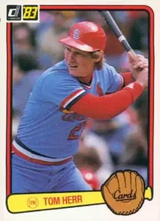 1983 Donruss #217 - Tom Herr - St. Louis Cardinals 1983 Donruss #217 - Tom Herr - St. Louis Cardinals