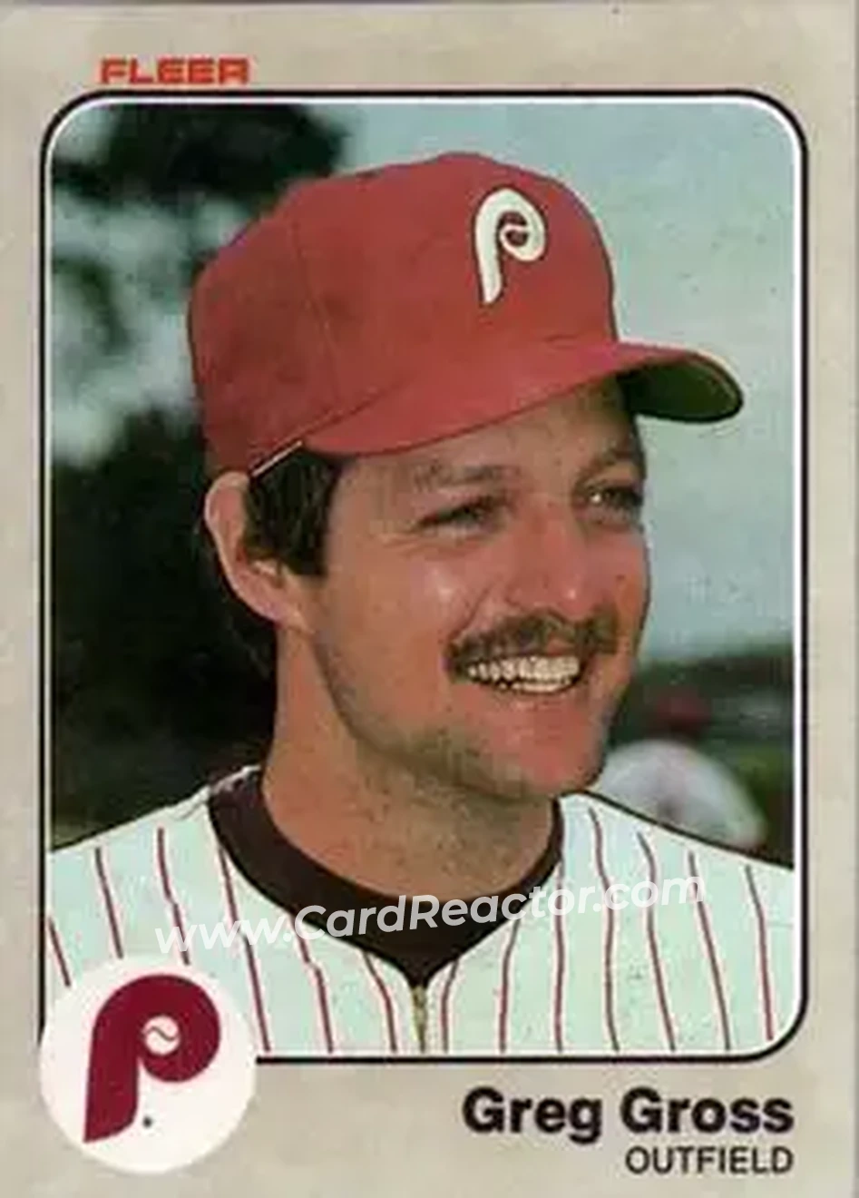 1983 Fleer #162 - Greg Gross - Philadelphia Phillies - Front 1983 Fleer #162 - Greg Gross - Philadelphia Phillies - Front