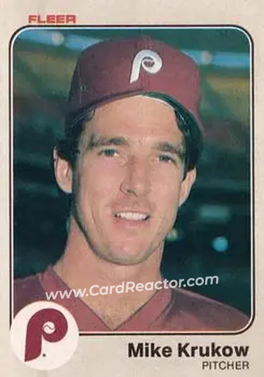 1983 Fleer #163 - Mike Krukow - Philadelphia Phillies - Front 1983 Fleer #163 - Mike Krukow - Philadelphia Phillies - Front