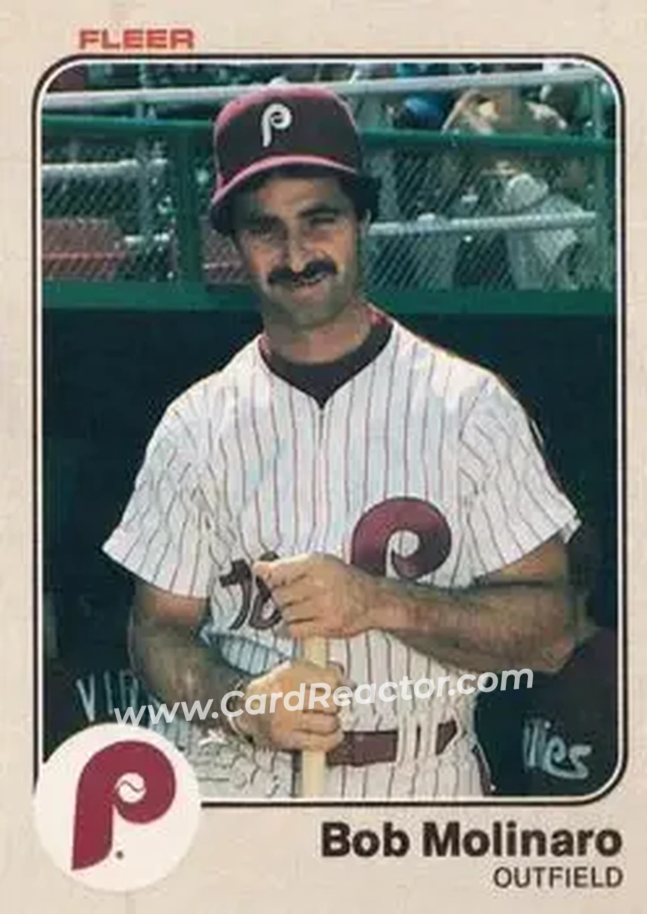 1983 Fleer #167 - Bob Molinaro - Philadelphia Phillies - Front 1983 Fleer #167 - Bob Molinaro - Philadelphia Phillies - Front