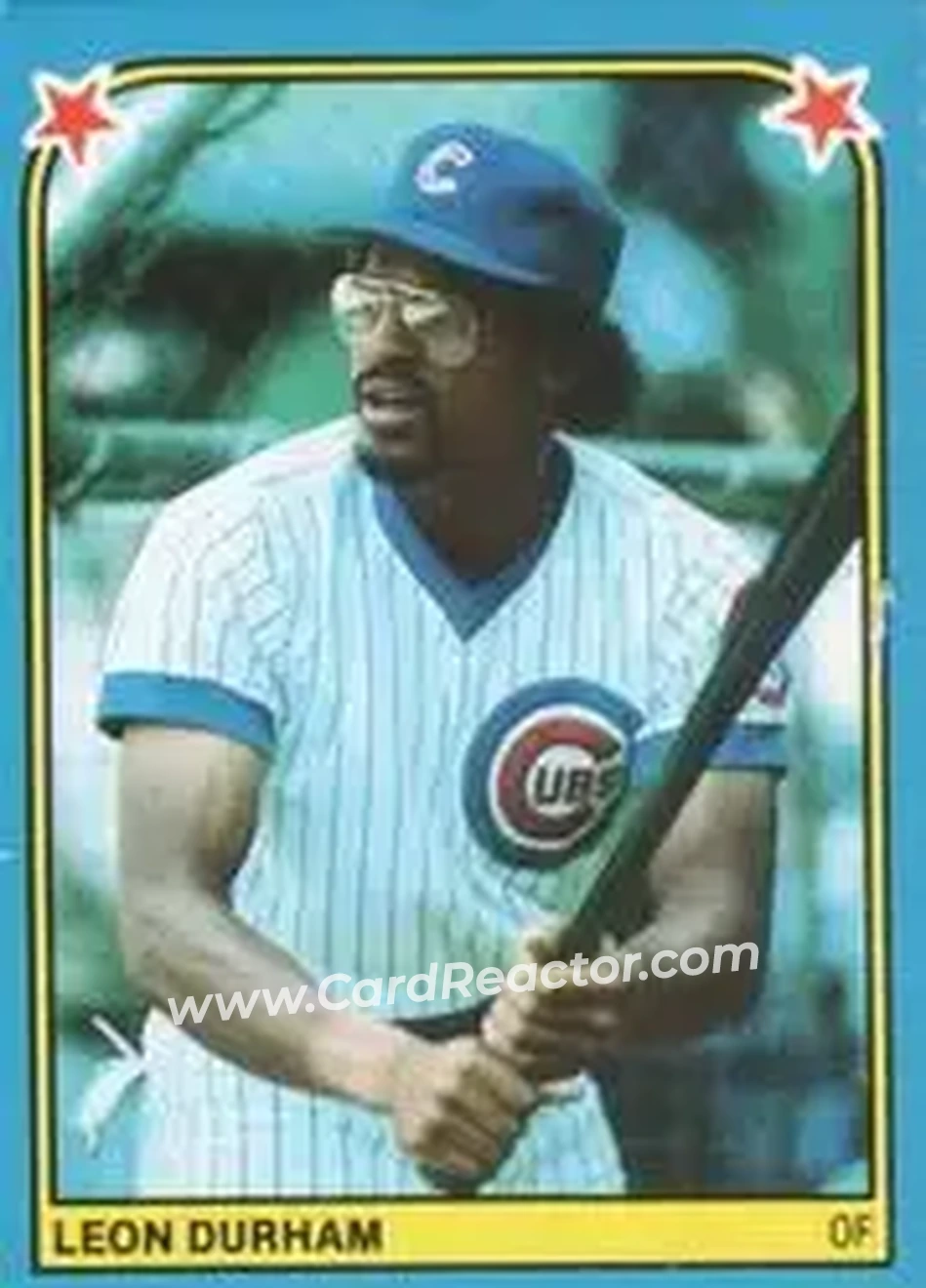 1983 Fleer Star Stickers #131 - Leon Durham - Chicago Cubs - Front 1983 Fleer Star Stickers #131 - Leon Durham - Chicago Cubs - Front