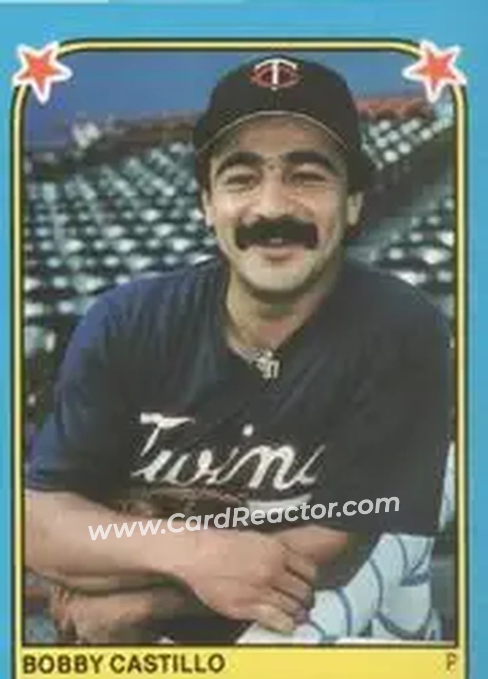 1983 Fleer Star Stickers #139 - Bobby Castillo - Minnesota Twins - Front 1983 Fleer Star Stickers #139 - Bobby Castillo - Minnesota Twins - Front