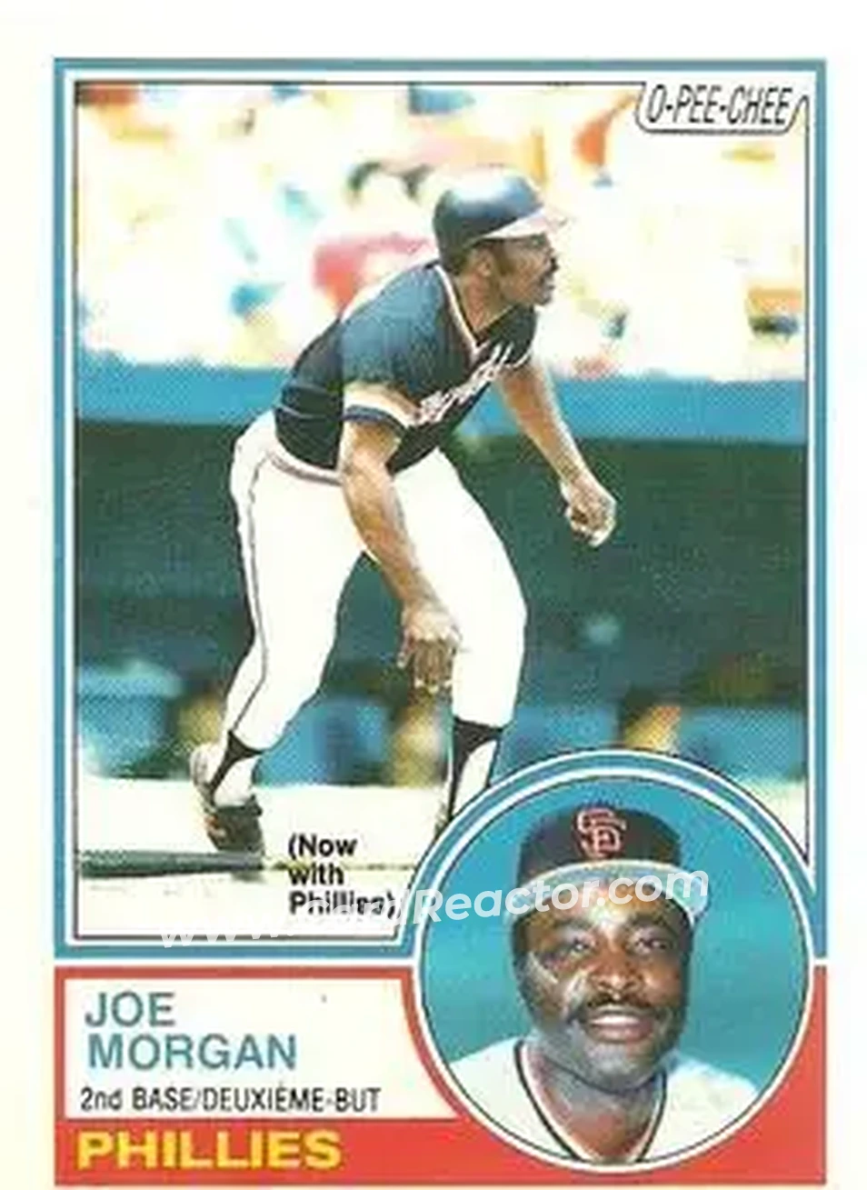 1983 O-Pee-Chee #81 - Joe Morgan - Philadelphia Phillies - Front 1983 O-Pee-Chee #81 - Joe Morgan - Philadelphia Phillies - Front