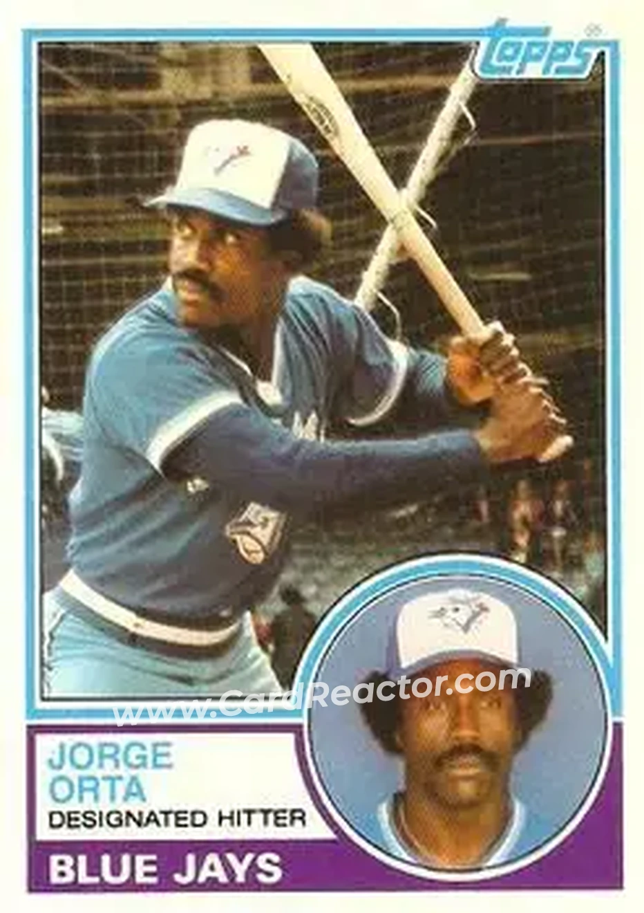 1983 Topps Traded #82T - Jorge Orta - Toronto Blue Jays - Front 1983 Topps Traded #82T - Jorge Orta - Toronto Blue Jays - Front