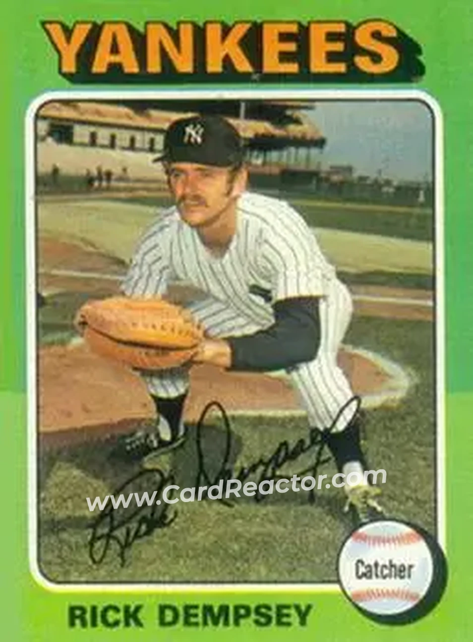 1975 Topps #451 - Rick Dempsey - New York Yankees - Front