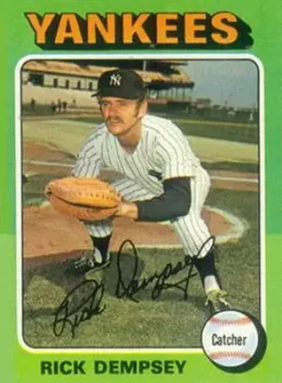 1975 Topps #451 - Rick Dempsey - New York Yankees 1975 Topps #451 - Rick Dempsey - New York Yankees