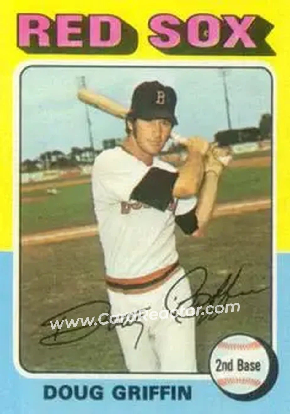 1975 Topps #454 - Doug Griffin - Boston Red Sox - Front 1975 Topps #454 - Doug Griffin - Boston Red Sox - Front