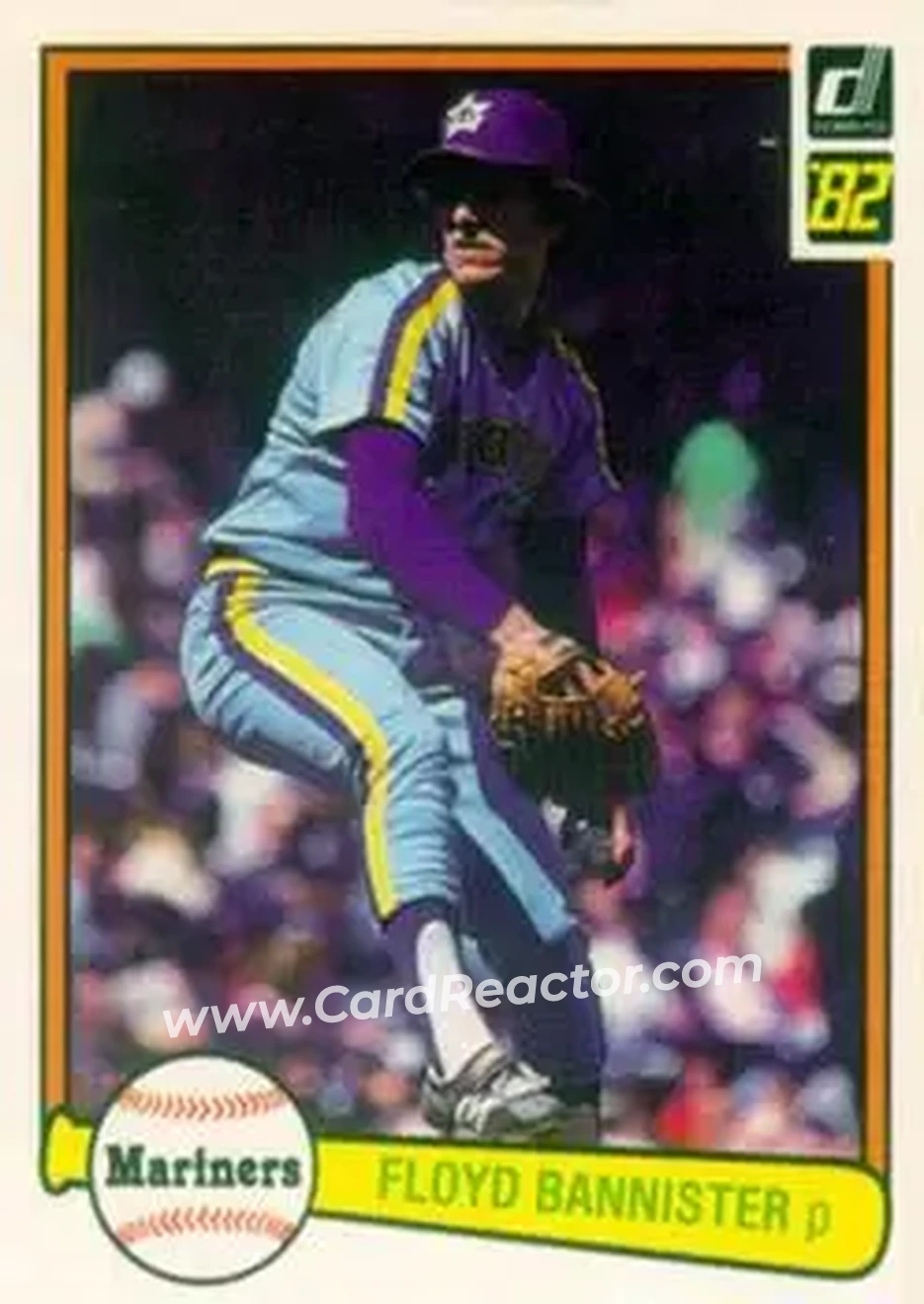 1982 Donruss #100 - Floyd Bannister - Seattle Mariners - Front 1982 Donruss #100 - Floyd Bannister - Seattle Mariners - Front