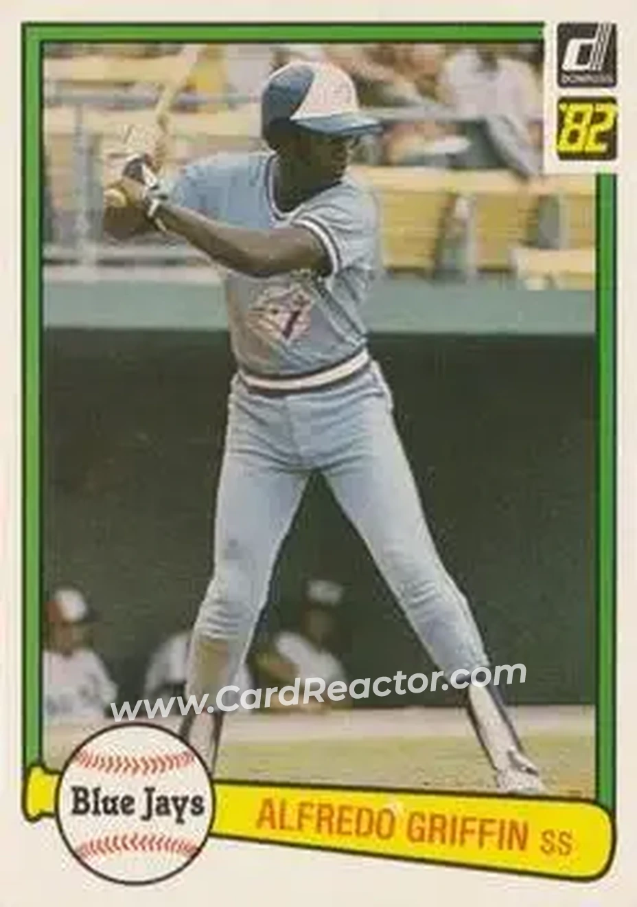 1982 Donruss #101 - Alfredo Griffin - Toronto Blue Jays - Front