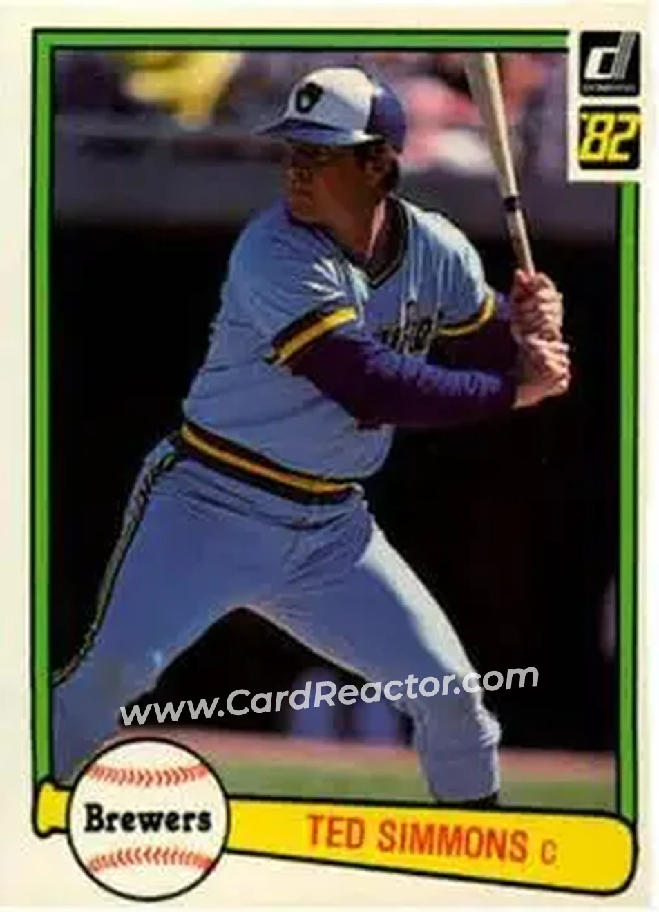 1982 Donruss #106 - Ted Simmons - Milwaukee Brewers - Front